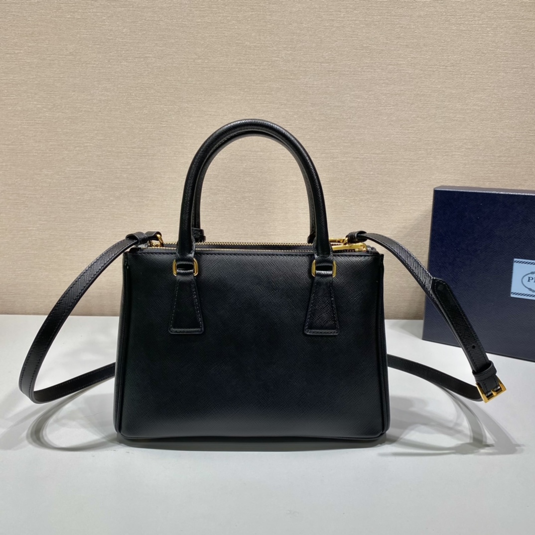 Prada Small Galleria Saffiano Leather Bag Tote Shoulder Bag Black 1BA896 